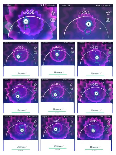 Shiny unown e g h - a,