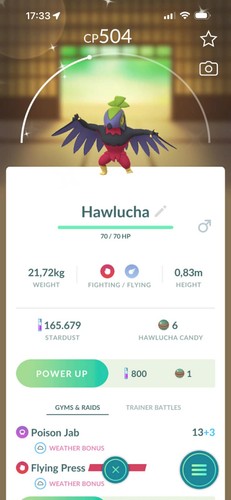 Shiny hawlucha p t - p, c