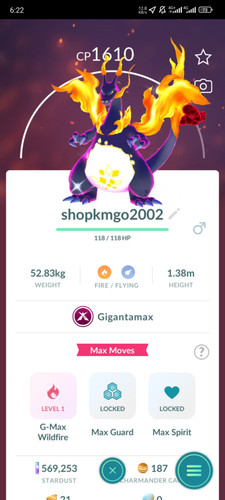 Shiny gigantamax charizard - gigantamax,