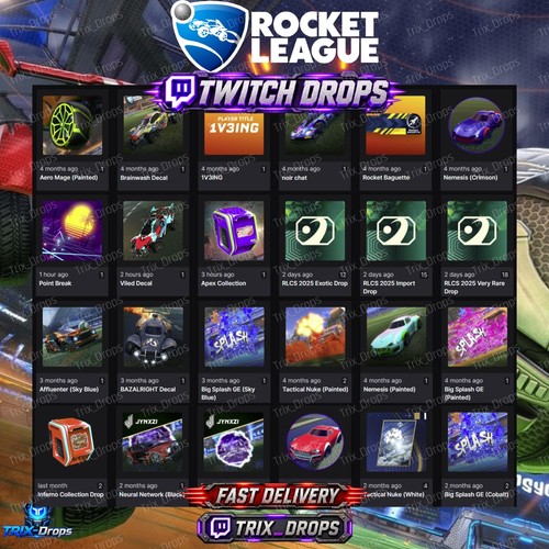 Rocket league twitch drops - league,